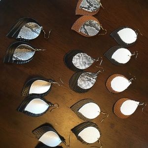 Earrings -leather western